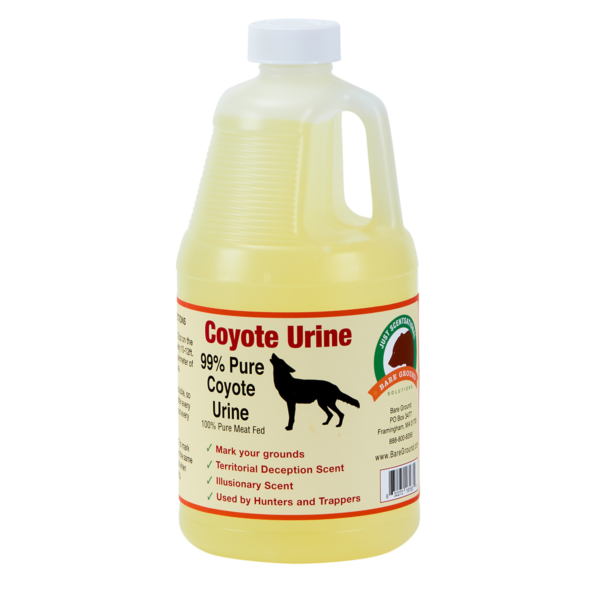 Bare Ground, 64oz Container of Coyote Urine for Scent Apply, Model# RS-64